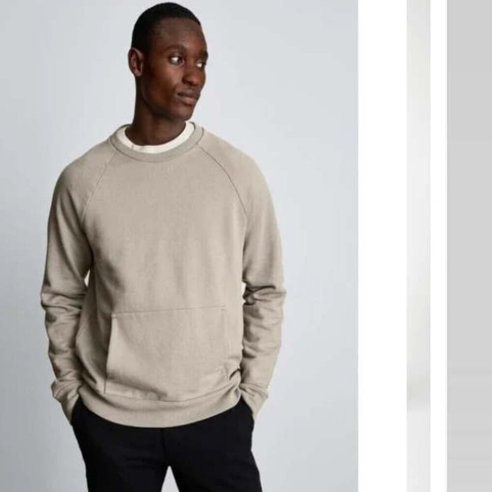 Everlane Track Organic Cotton Crew Neck Pullover Sweatshirt M - Picture 1 of 16
